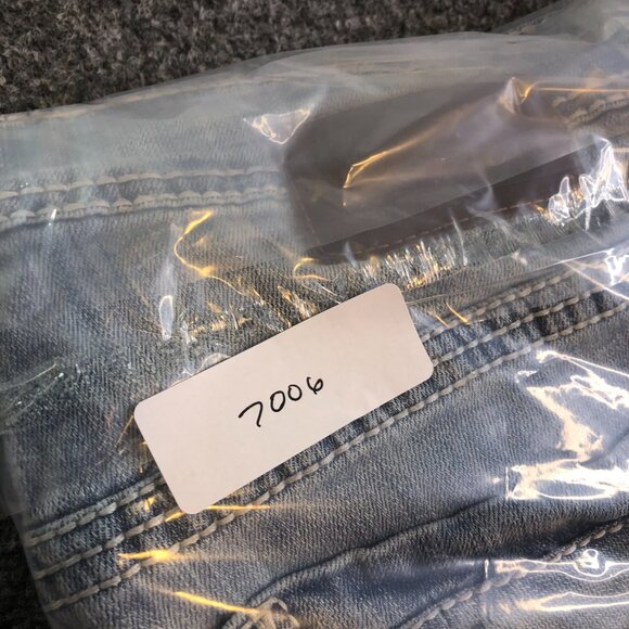 BKE Jeans Mens 33L 33x31 Blue Carter Bootcut Wester Faded Whiskering - Picture 11 of 11